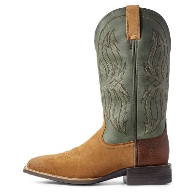 Ariat Sport Rustler - Western Laarzen Bruin / Groen Heren - 18421-716